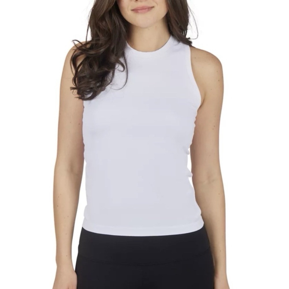 Yogalicious Seamless Carrie tank top Y2K preppy babydoll pushup white XL A006584